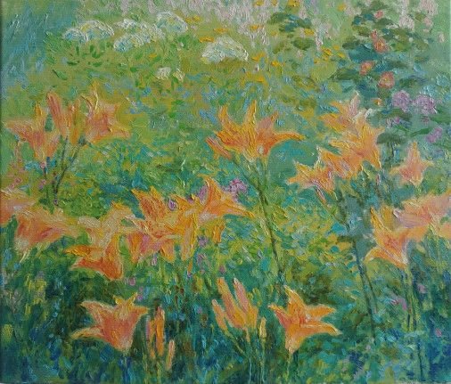 Painting «Garden flowers», oil, canvas. Painter Gunchenko Svіtlana. Buy painting