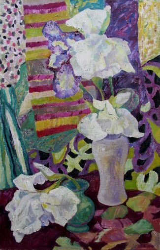 Painting «Irises», oil, canvas. Painter Shuliak Tetiana. Buy painting
