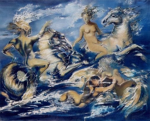Картина «Морські ігри», олійні фарби, полотно. Художниця Герасименко Наталія. Купити картину