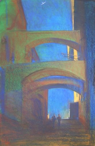 Painting «By Night», pastel, paper. Painter Levi Inga. Buy painting
