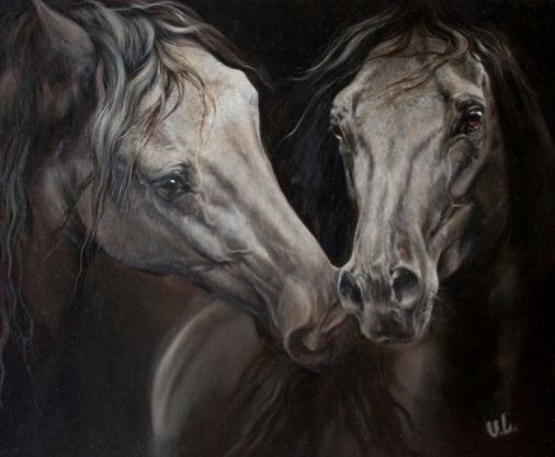 Painting «Touch», oil, canvas. Painter Lychahina Yuliia. Sold