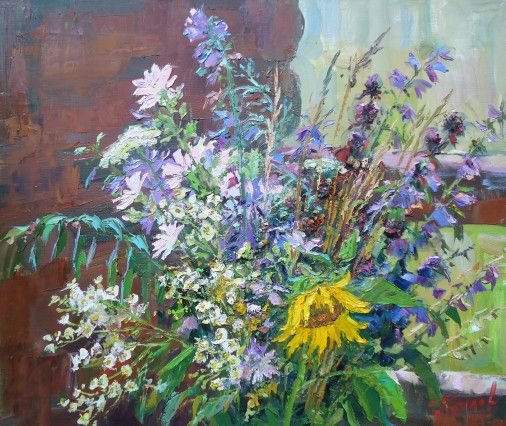Painting «Wildflowers», oil, canvas. Painter Kutilov Yurii. Buy painting
