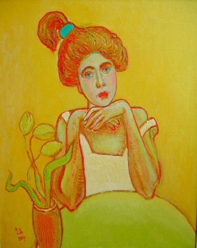 Painting «Portrait of the girl», oil, canvas. Painter Solodovnikov Ihor. Sold