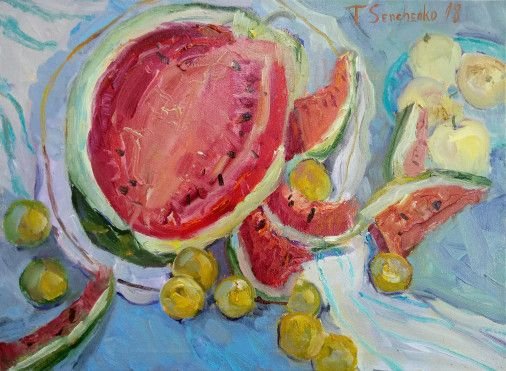 Painting «Big berry», oil, canvas. Painter Senchenko Tetiana. Buy painting