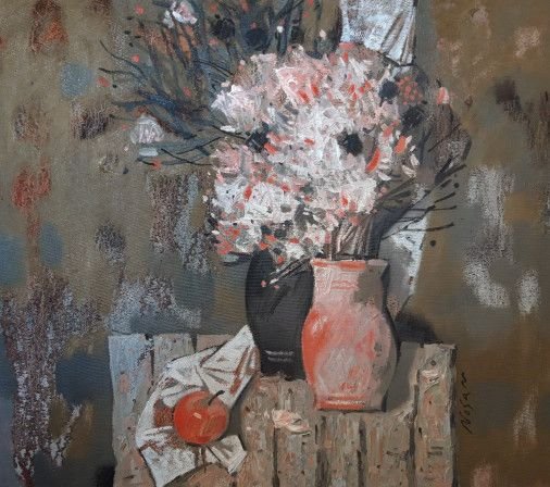 Painting «Flowers», oil, canvas. Painter Nosan Volodymyr. Sold