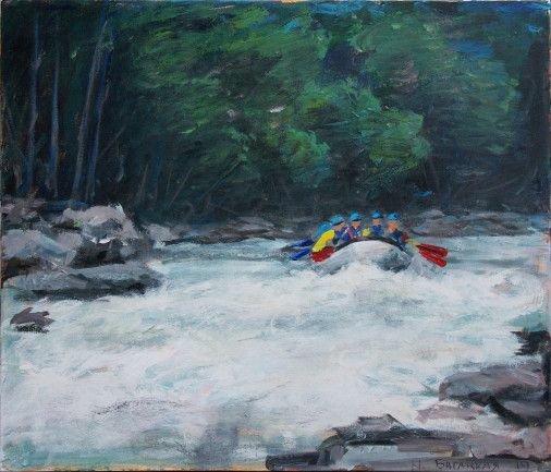 Painting «Rafting», oil, canvas. Painter Bahatska Nataliia. Buy painting