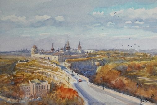 Painting «Kamianets Podolsky», watercolor, paper. Painter Mykytenko Viktor. Buy painting