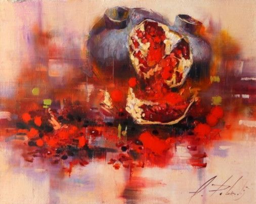 Painting «Pomegranate Juice 3», oil, canvas. Painter Dobrodii Oleksandr. Buy painting
