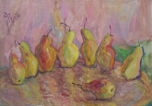 Painting «Pears», oil, canvas. Painter Brazhnyk Olena. Buy painting