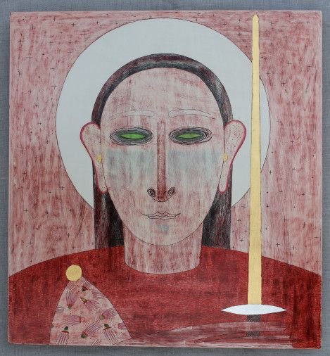 Painting «Saint Glib 2», levkas, tempera, wooden board. Painter Movchan Iaryna. Sold