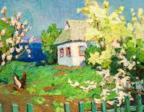 Картина «Весенний цвет», масло, холст. Художница Гаврилюк Варвара. Продана