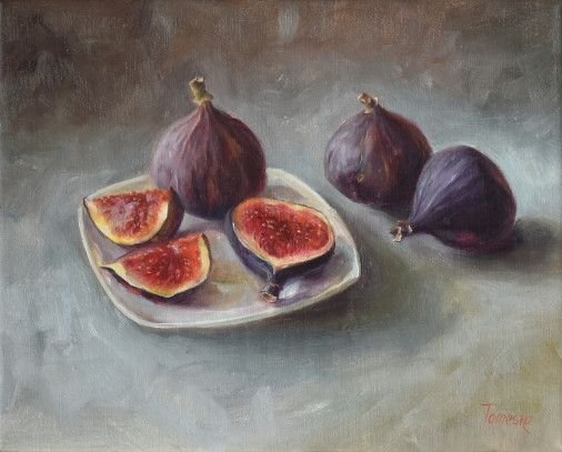Painting «Figs», oil, canvas. Painter Tomesko Yuliia. Sold