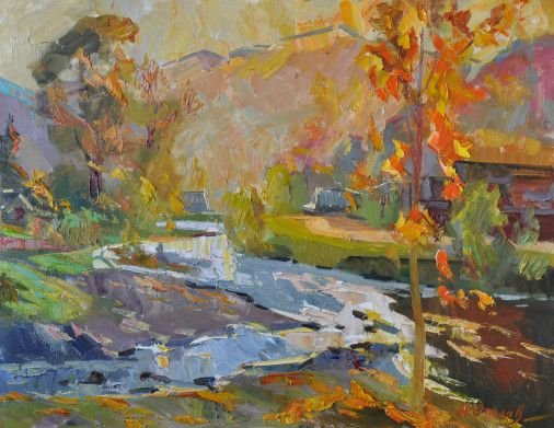 Painting «Evening, Kamyanka mountain», oil, canvas. Painter Olkhov Oleksandr. Buy painting