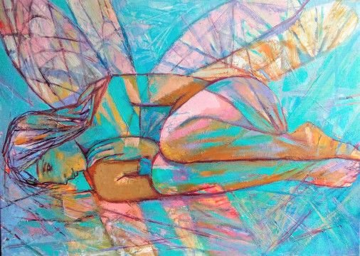 Painting «Dragonfly», oil, canvas. Painter Kondratiuk Olena. Buy painting