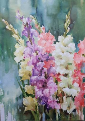 Painting «Dance of flowers», oil, canvas. Painter Laptieva Olha. Buy painting