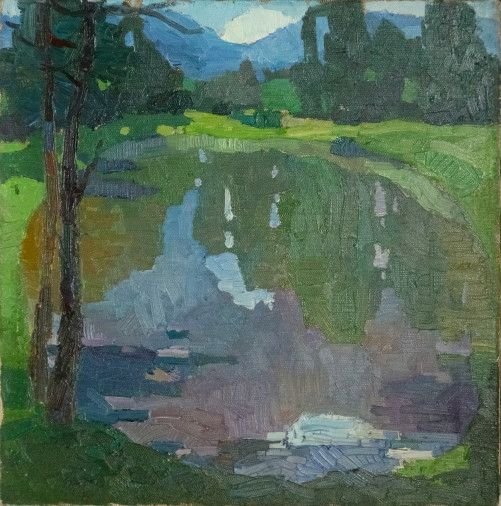 Painting «Lake», oil, canvas. Painter Havryliuk Varvara. Sold