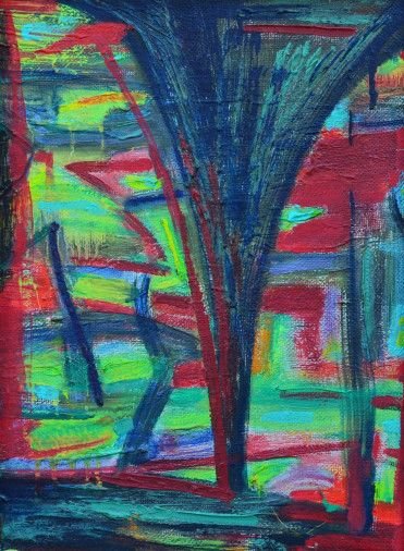Картина «Зелена планета», олійні фарби, полотно на двп. Художник Вайсбург Ілля. Купити картину