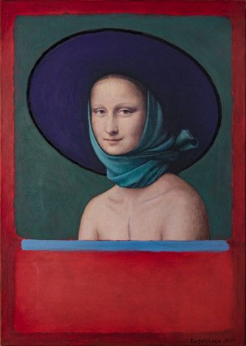 Картина «Ліза в гостях у Ротко-2», акрил, авторська, полотно. Художниця Багацька Наталія. Продана