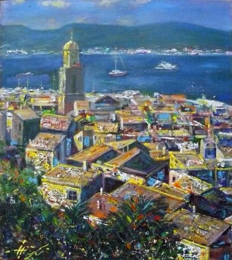 Painting «Saint-Tropez», oil, canvas. Painter Boliukh Mykola. Sold