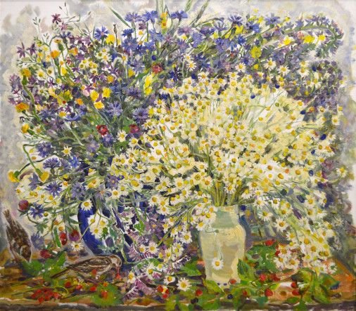 Painting «Bouquet of forest flowers», oil, canvas. Painter Kyrylenko-Barannikova Halyna. Buy painting