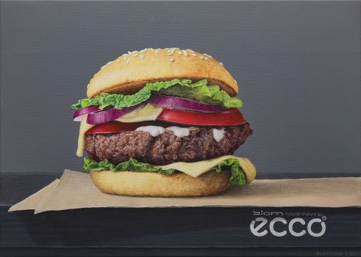 Картина «Просто чізбургер...», акрил, полотно. Художниця Багацька Наталія. Купити картину