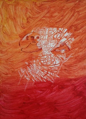 Картина «Тихий плескіт», акрил, двп. Художниця Булкіна Анна. Купити картину