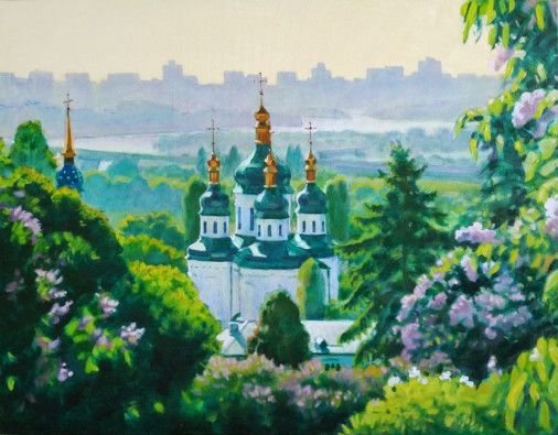 Painting «Vidubitsky monastery», oil, canvas. Painter Timoshenko Vladimir. Buy painting