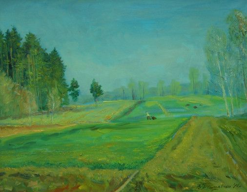 Painting «Blue spring», oil, canvas. Painter Tytulenko Volodymyr. Buy painting