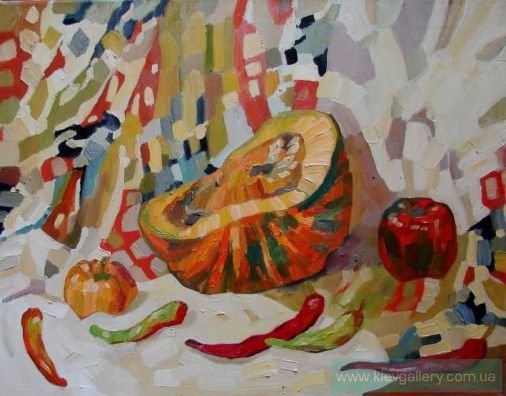 Painting «Large pumpkin», oil, canvas. Painter Shuliak Tetiana. Buy painting
