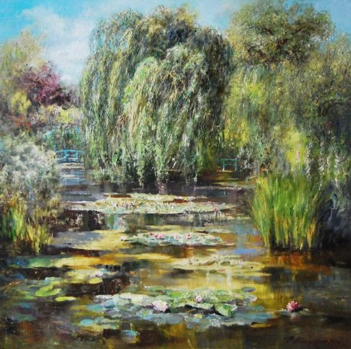 Painting «Pond at Giverny», oil, canvas. Painter Kolesnykov Vitalii. Buy painting