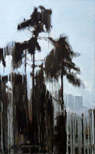 Painting «Pines at Darnytsia #2», oil, canvas. Painter Beliusenko Oleksii. Buy painting