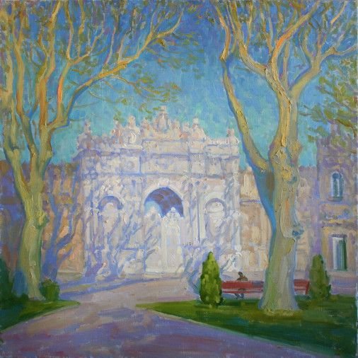 Painting «Spring at the Dolmabahçe Palace», oil, canvas. Painter Orlova Maryna. Buy painting