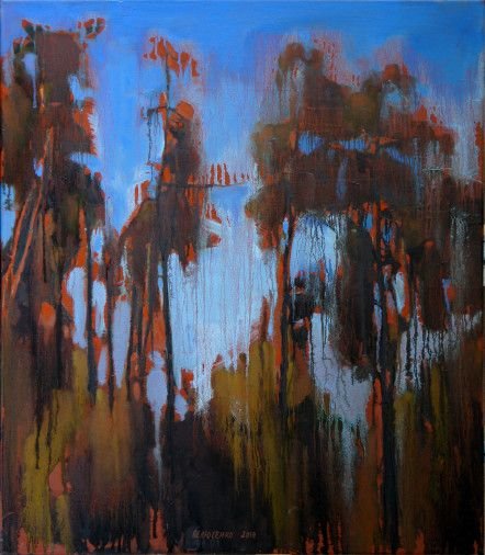 Painting «Svyatoshin, pines # 2», oil, canvas. Painter Beliusenko Oleksii. Sold
