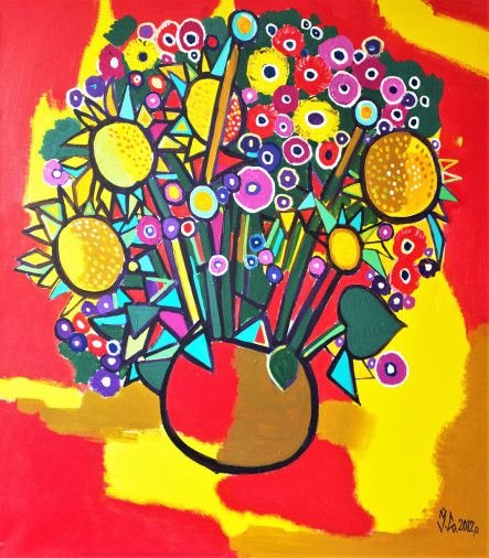 Painting «Autumn flowers», acrylic, canvas. Painter Solodovnikov Ihor. Sold