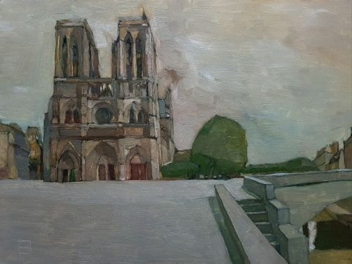 Painting «Notre-Dame de Paris», oil, hardboard. Painter Bordun Nestor. Buy painting