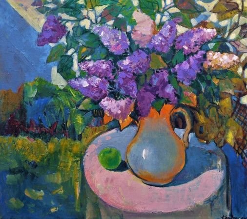 Painting «Lilac», oil, canvas. Painter Kondratiuk Olena. Buy painting