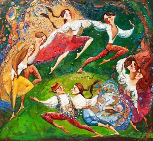 Painting «Spring dance», oil, canvas. Painter Zbrutska Oksana. Sold