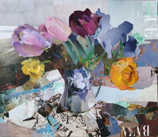 Painting «Spring mood», collage, paper, hardboard / cardboard. Painter Miroshnychenko Liubov. Buy painting