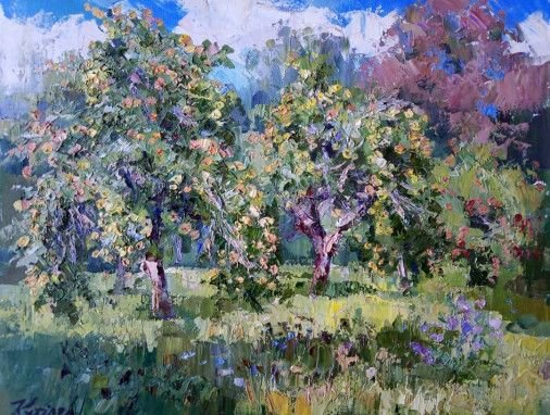Painting «Bright garden of Eden», oil, canvas. Painter Kutilov Yurii. Buy painting