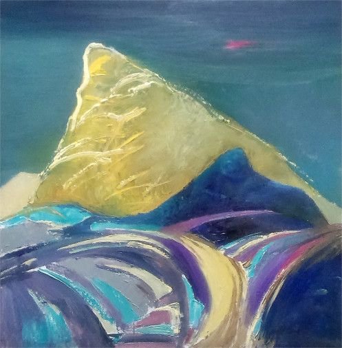 Painting «Shining mountain», oil, canvas. Painter Herasymenko Nataliia. Buy painting