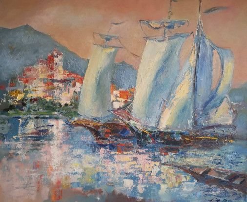 Painting « Sardinia beyond the horizon», oil, canvas. Painter Herasymenko Nataliia. Buy painting