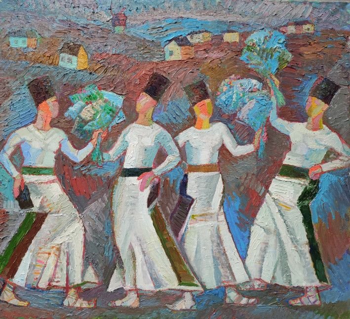 Painting «The dance of the gift», oil, canvas. Painter Makedonskyi Pavlo. Buy painting