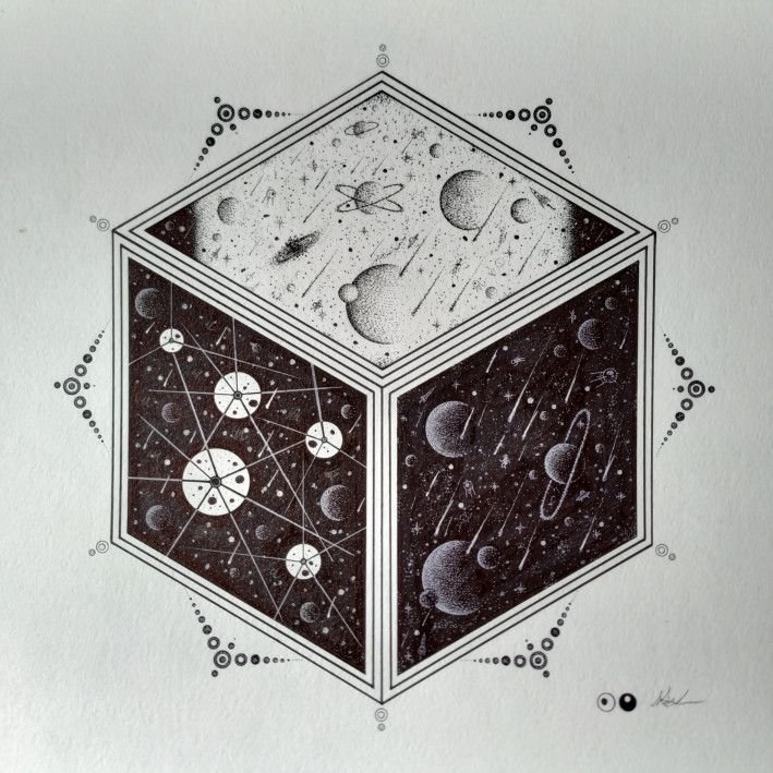 Картина “Космічний куб ”