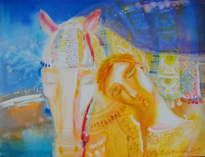 Картина «Светлый день», акварель, холст на двп. Художница Пантелемонова Инна. Купить картину