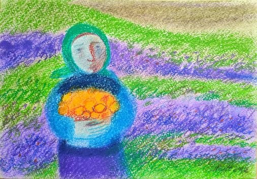 Картина «Весна в Коломые. Зарисовка 2», пастель, бумага. Художница Пантелемонова Инна. Купить картину