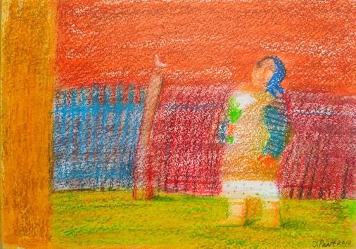 Картина «Весна в Коломиї. Замальовка 3», пастель, папір. Художниця Пантелемонова Інна. Купити картину