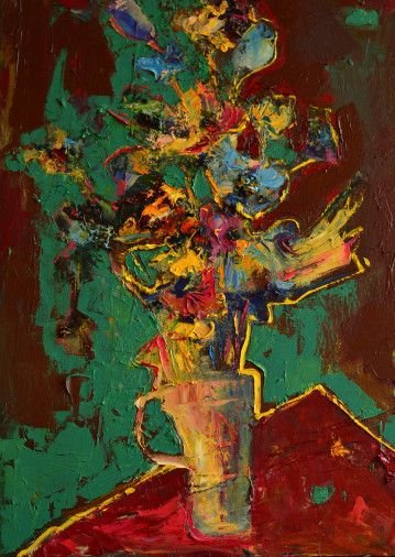 Painting «Summer flowers», oil, acrylic, canvas. Painter Melnyk Ihor. Buy painting