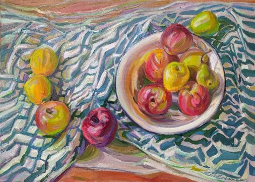 Картина «Яблука», олійні фарби, полотно. Художник Павленко Леонід. Купити картину