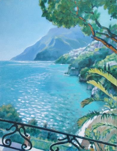 Painting «Blue lagoon on Capri», oil, hardboard. Painter Timoshenko Vladimir. Buy painting