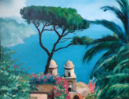 Painting «amalfi coast», oil, hardboard. Painter Timoshenko Vladimir. Buy painting
